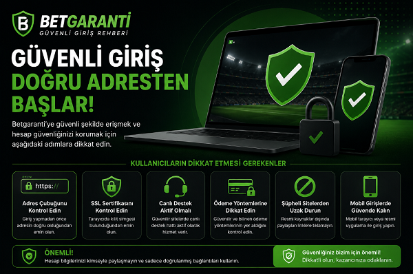 Betgaranti güncel giriş adresi ve adres doğrulama ekranı